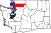 State map highlighting Skagit County