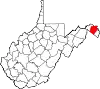 State map highlighting Berkeley County