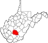State map highlighting Fayette County