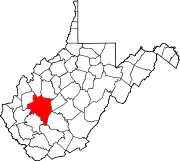 State map highlighting Kanawha County