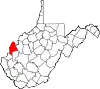 State map highlighting Mason County