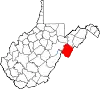 State map highlighting Pendleton County