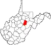 State map highlighting Upshur County