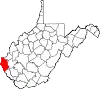 State map highlighting Wayne County