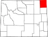 State map highlighting Crook County