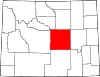 State map highlighting Natrona County