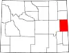 State map highlighting Niobrara County