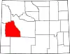 State map highlighting Sublette County