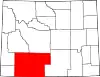 State map highlighting Sweetwater County