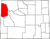 State map highlighting Teton County