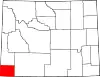 State map highlighting Uinta County