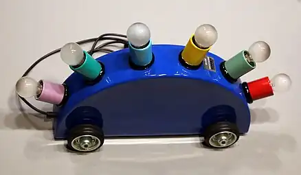 Super Lamp, by Martine Bedine for the Memphis Group, 1981, glazed stoneware, rubber and chrome-plated steel, Museum of Decorative Arts, Berlin, Germany