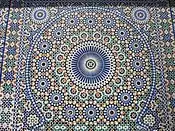 Decorative brightly coloured tiling in Morocco