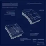 A blueprint of a typical debris "Whipple Shield" design