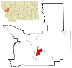Location within Missoula County