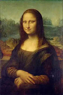 The green costume of the Mona Lisa shows she was from the gentry, not from the nobility.