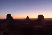 Monument Valley before sunrise