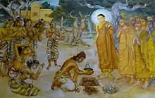 Painting of king planting tree.