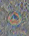 Gale crater - surface materials (false colors; THEMIS; 2001 Mars Odyssey).