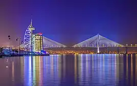 Parque das Nações with Vasco da Gama Bridge