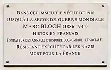Paris roadsign named after Bloch
