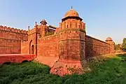 The Red Fort, Delhi, its construction begun in 1639 CE, and ended in 1648 CE.