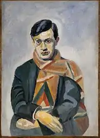 Robert Delaunay, 1923, Portrait of Tristan Tzara, oil on cardboard, 104.5 x 75&nbsp;cm