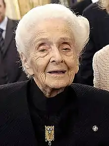 Rita Levi-Montalcini, neurologist and Nobel laurete for the discovery of nerve growth factor