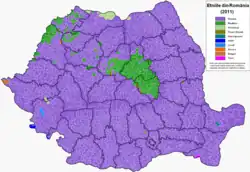 Main ethnicities in the localities (2011)