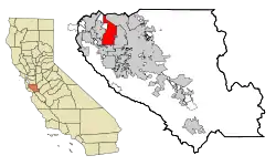 Location in Santa Clara County and the State of California