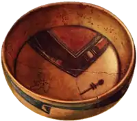 Dragonfly symbol on a Hopi bowl from Sikyátki, Arizona, c. 1400–1625