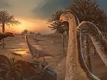 3D model of a long-necked dinosaur