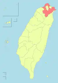 Location of New Taipei City