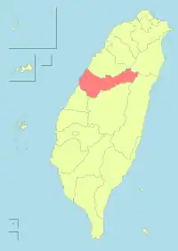 Location of Taichung City