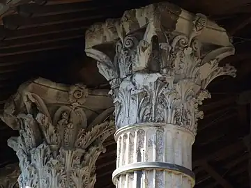 Roman Corinthian capitals in the Temple of Hercules Victor, Rome, unknown architect, later 2nd century BC