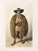 Théodore Valerio&nbsp;[fr], 1852: Pâtre valaque de Zabalcz ("Wallahian Shepherd from Zăbalț")