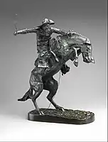 Frederic Remington, The Bronco Buster, 1895, cast 1918. Metropolitan Museum of Art