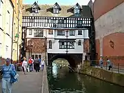 The medieval High Bridge in Lincoln, whose restricted air draft gives it the name The Glory Hole.