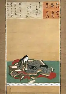 Tosa Mitsuoki illustrating her Tale of Genji