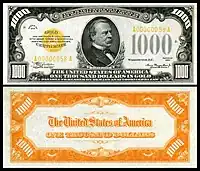 $1000 Gold Certificate (1934) depicting Grover Cleveland