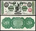 1863 $20 Legal Tender note
