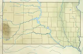 Map showing the location of Mount Rushmore National MemorialShrine of DemocracyTȟuŋkášila Šákpe