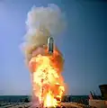 Launch of a Tactical Tomahawk cruise missile from USS&nbsp;Stethem