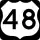 U.S. Route 48 marker