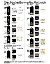 U.S. Navy Midshipman all carry the same military rank but are divided internally into 10 ranks: Midshipman 4th class, abbreviated MIDN 4/C, midshipman 3rd class, abbreviated MIDN 3/C, midshipman 2nd class, abbreviated MIDN 2/C, midshipman 1st class, abbreviated MIDN 1/C, midshipman ensign, abbreviated MIDN ENS, midshipman lieutenant junior grade, abbreviated MIDN LTJG, midshipman lieutenant, abbreviated MIDN LT, midshipman lieutenant commander, abbreviated MIDN LCDR, midshipman commander, abbreviated MIDN CDR, and midshipman captain, abbreviated MIDN CAPT. Each rank has a specific insignia on the shoulder, sleeve and collar to distinguish the rank.