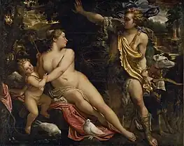 Venus, Adonis and Cupid (c. 1595) by Annibale Carracci