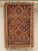 Simple geometric patterns on a flatweave rug