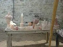 Artistic work with rock salt.