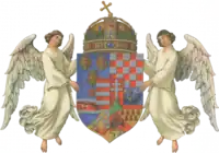 Coat of arms of Transylvania in the coat of arms of the Kingdom of Hungary (1915–1918)