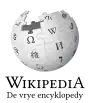 Wikipedia logo showing "Wikipedia: The Free Encyclopedia" in Dutch Low Saxon